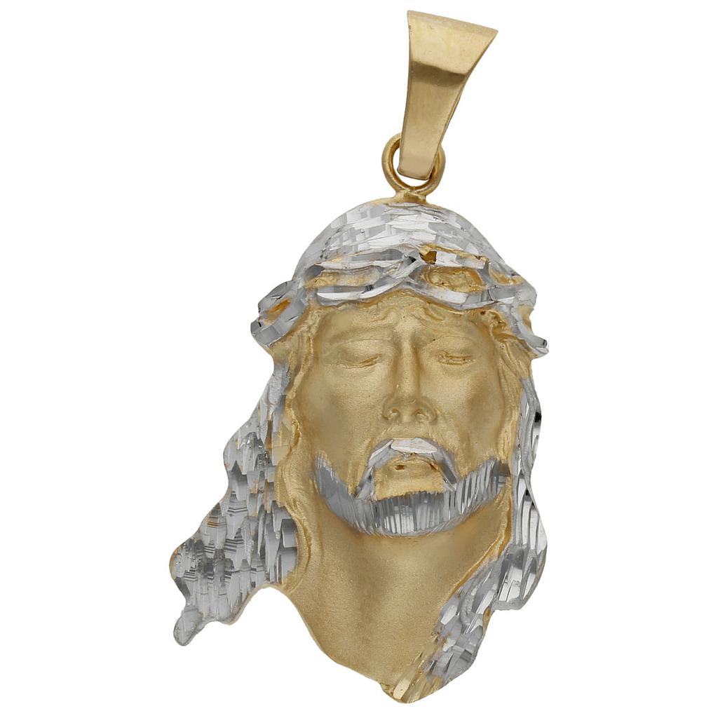 CABEZA ORO 18KL CRISTO BICOLOR - 23x34MM - Peso: 6.05 gr 