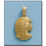 CABEZA ORO 18KL EGIPCIA - 15X22MM - Peso: 2.65 gr 