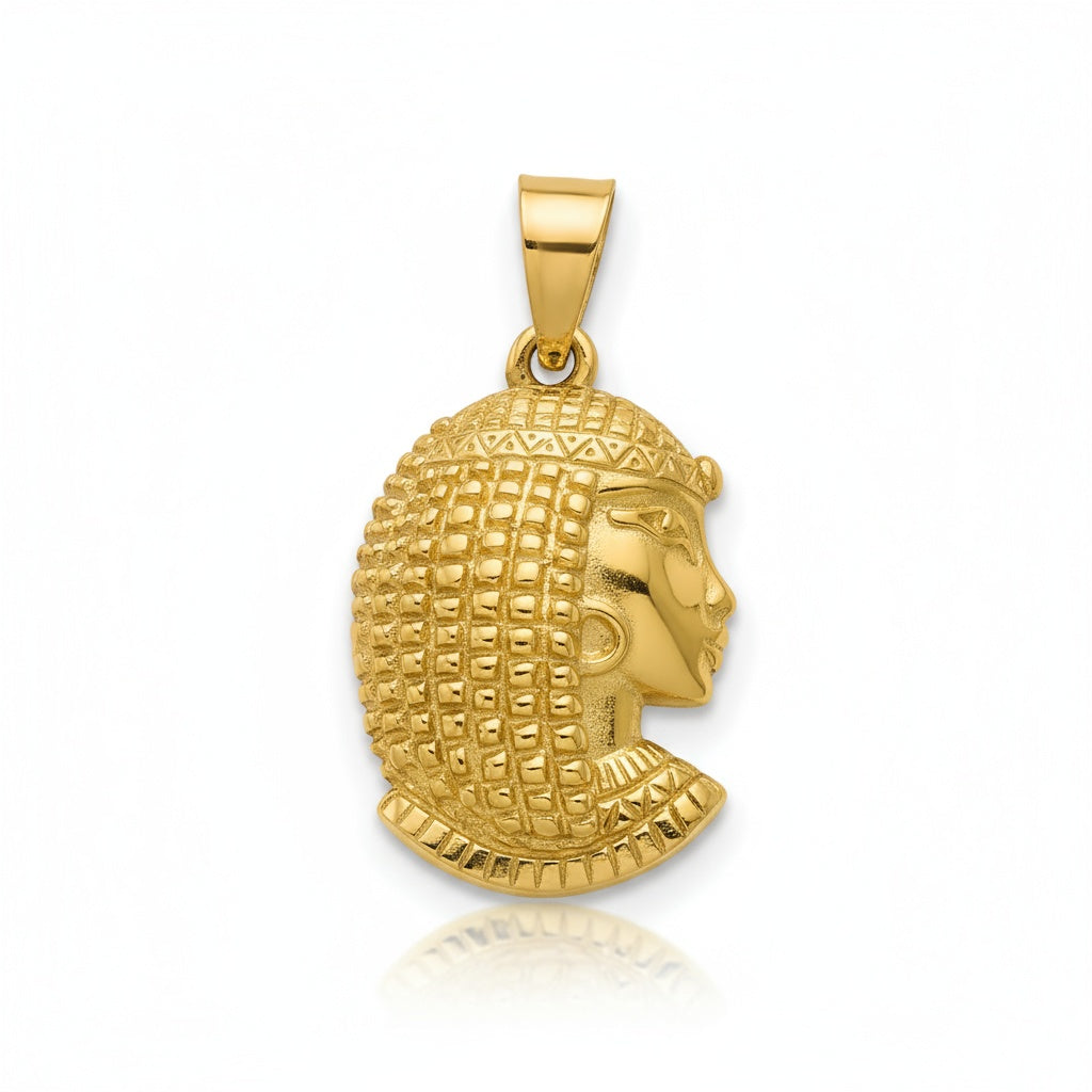 CABEZA ORO 18KL EGIPCIA - 15X22MM - Peso: 3.60 gr 