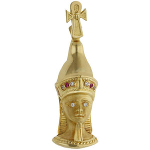 CABEZA ORO 18KL EGIPCIA - 16X42MM - Peso: 12.25 gr 