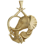 CABEZA ORO 18KL ELEFANTE - 38X34MM - Peso: 13.05 gr 