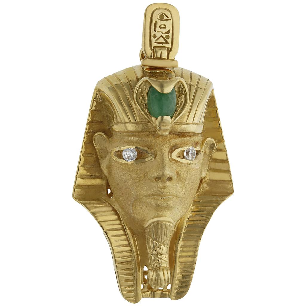 CABEZA ORO 18KL TUTANKAMON - 27X44MM - Peso: 28.35 gr 