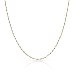 CADENA  ORO 18 KL HUECA - 1MM - Longitud - Peso: 45cm-0.65 gr 