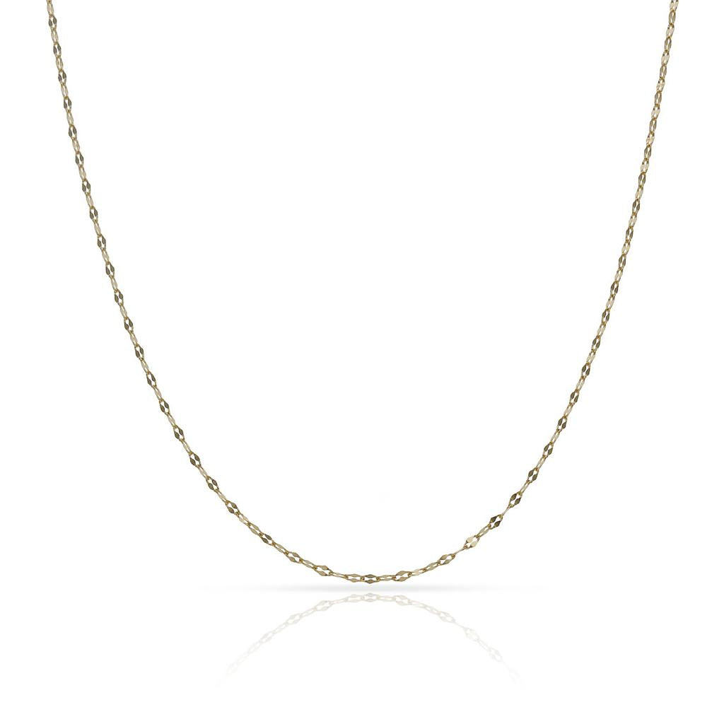 CADENA  ORO 18 KL HUECA - 1MM - Longitud - Peso: 45cm-0.65 gr 