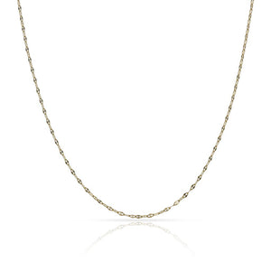 CADENA  ORO 18 KL HUECA - 1MM - Longitud - Peso: 45cm-0.65 gr 