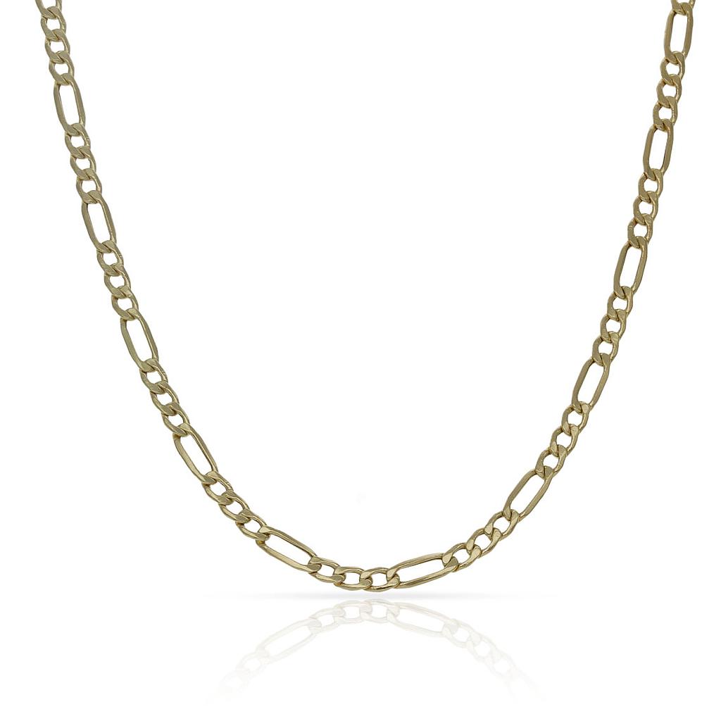CADENA ORO 18KL 3x1 HUECA - 2.50MM - Longitud - Peso: 45cm-2.50 gr 
