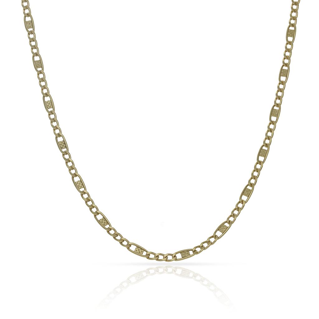 CADENA ORO 18KL 3x1 HUECA - 2MM - Longitud - Peso: 60cm-3.00 gr 