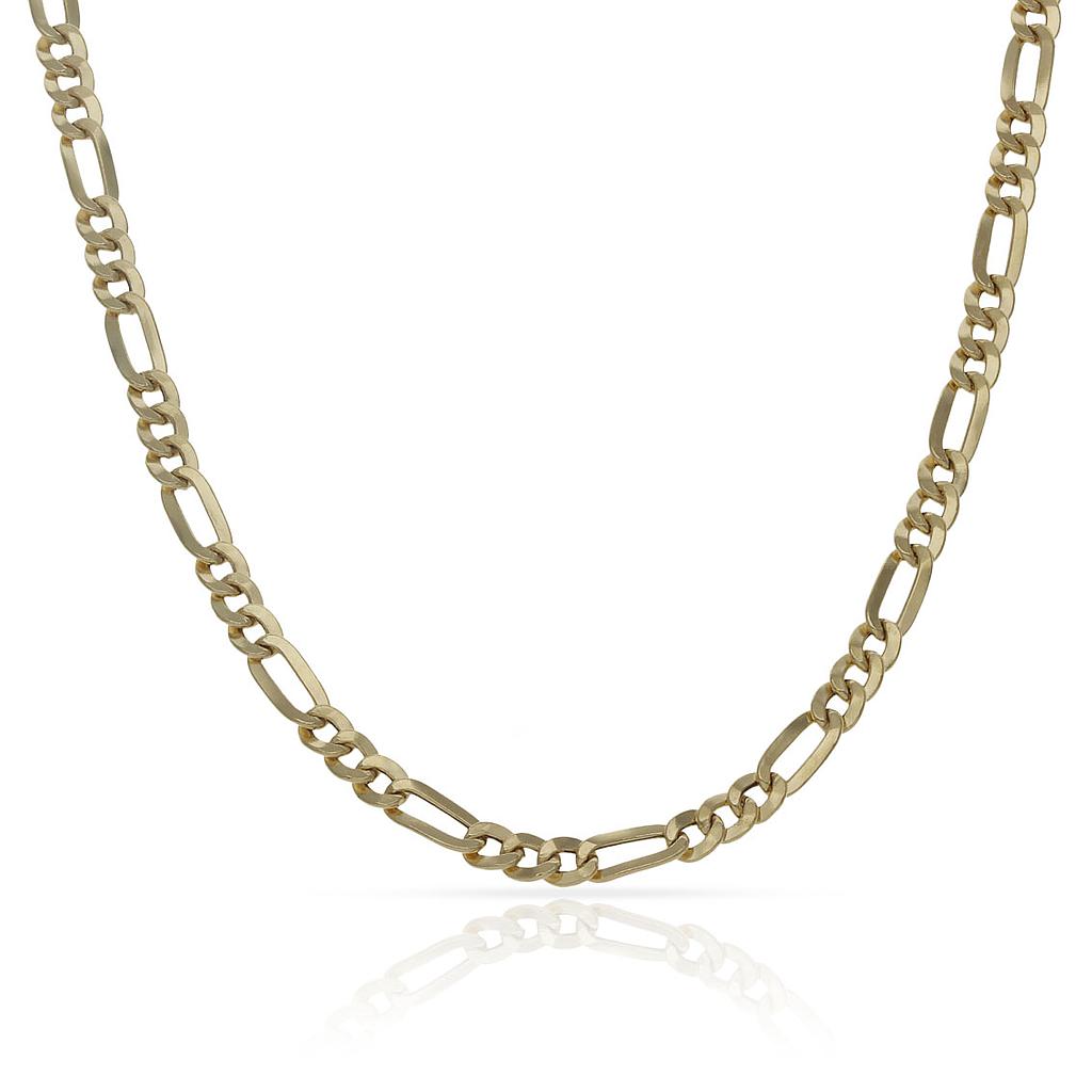 CADENA ORO 18KL 3x1 HUECO - 3MM - Longitud - Peso: 45cm-4.65 gr 