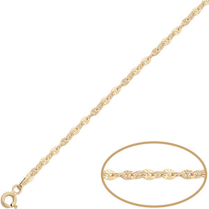 CADENA ORO 18KL ANCLA HUECA - 2.50MM - Longitud - Peso: 45cm-2.30 gr 