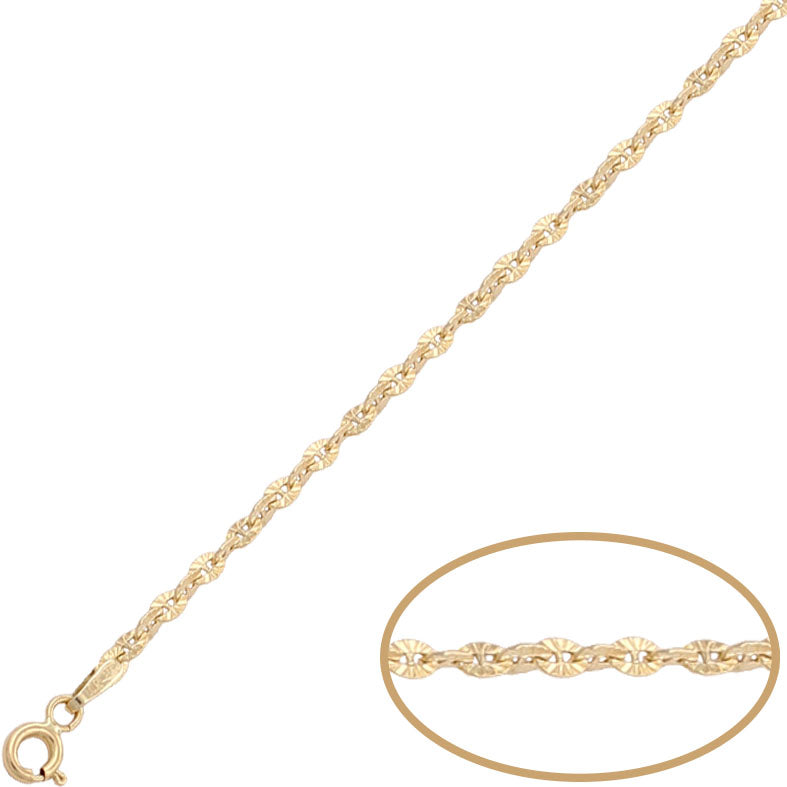 CADENA ORO 18KL ANCLA HUECA - 2.50MM - Longitud - Peso: 60cm-2.95 gr 