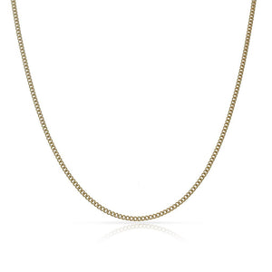 CADENA ORO 18KL BARBADA MACIZA - 1MM - Longitud - Peso: 45cm-3.10 gr 