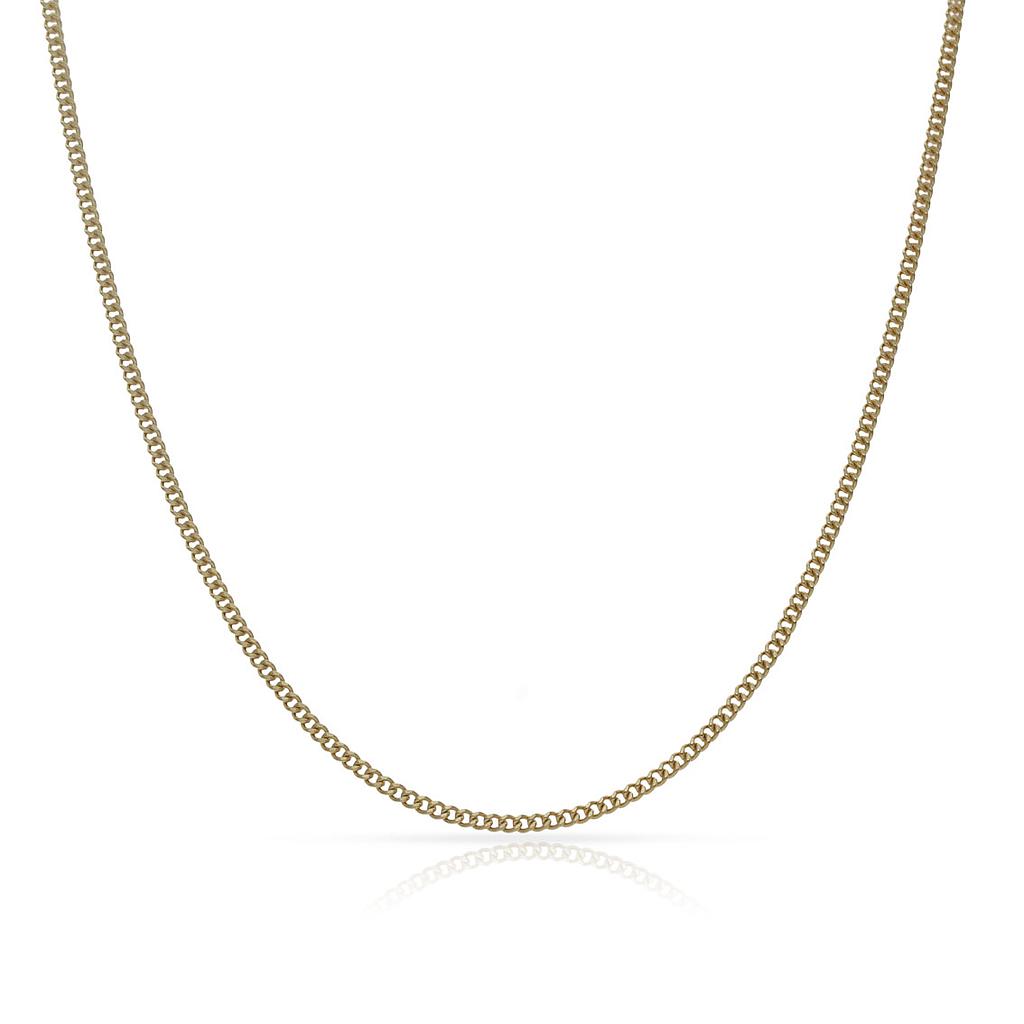 CADENA ORO 18KL BARBADA MACIZA - 1MM - Longitud - Peso: 45cm-3.20 gr 