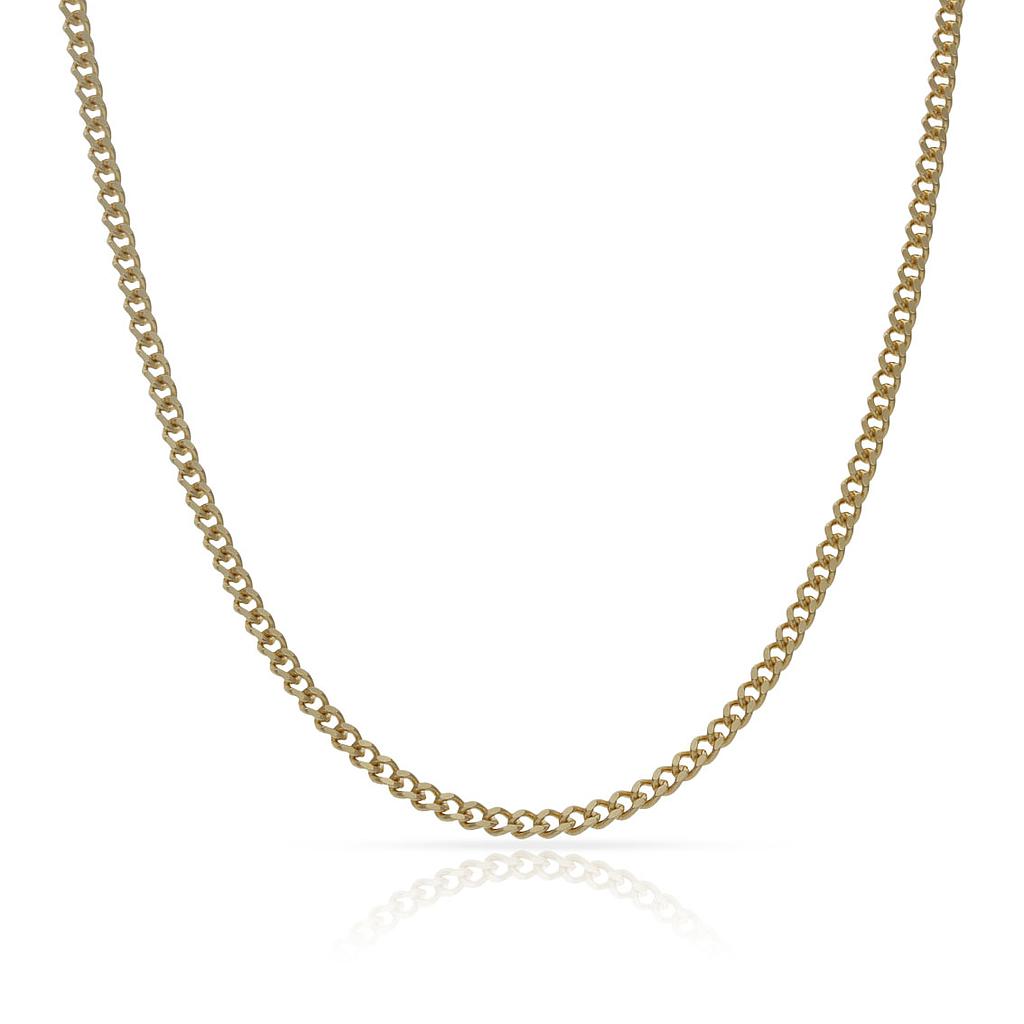 CADENA ORO 18KL BARBADA MACIZA - 2 MM - Longitud - Peso: 60cm-9.50 gr 