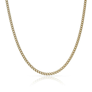 CADENA ORO 18KL BARBADA MACIZA - 2 MM - Longitud - Peso: 60cm-9.60 gr 