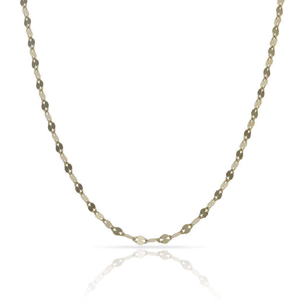 CADENA ORO 18KL HUECA - 2MM - Longitud - Peso: 45cm-1.65 gr 