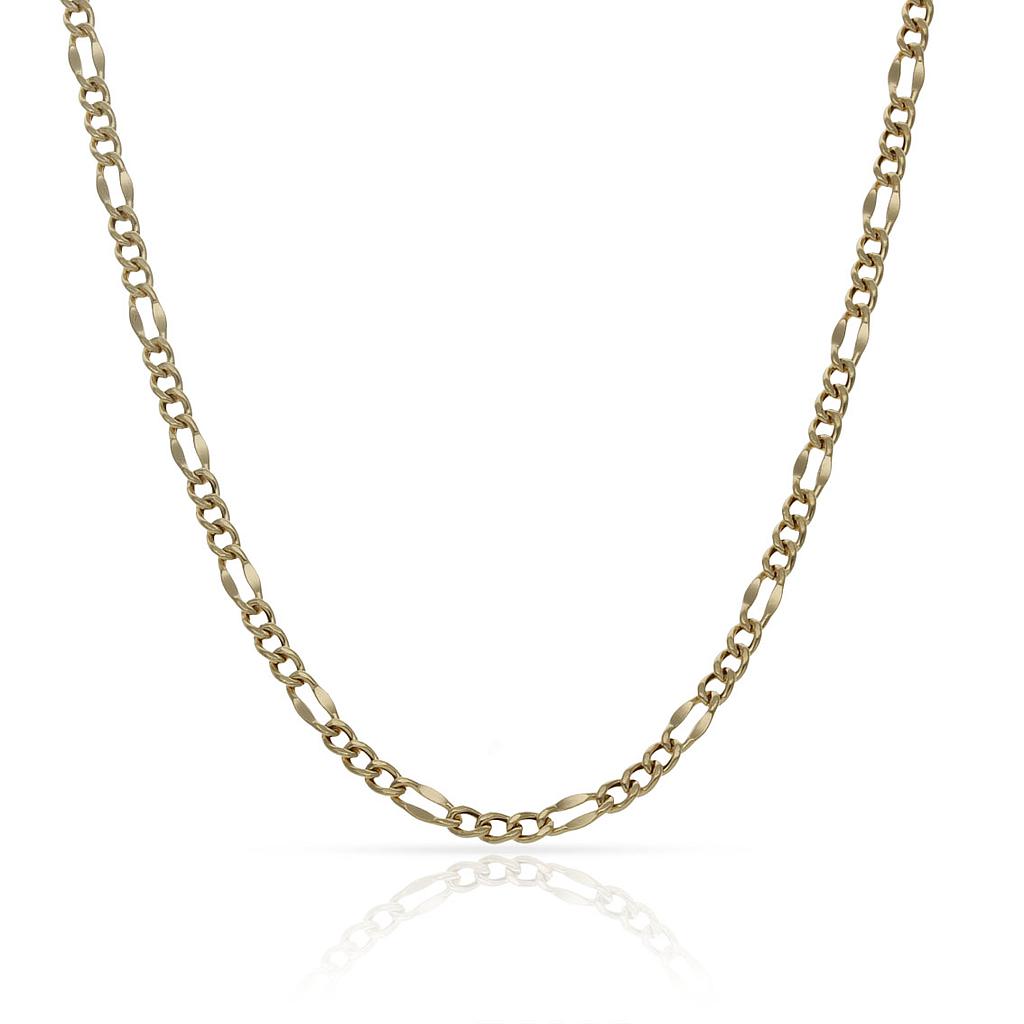 CADENA ORO 18KL HUECA 3x1 - 2.50MM - Longitud - Peso: 40cm-2.15 gr 