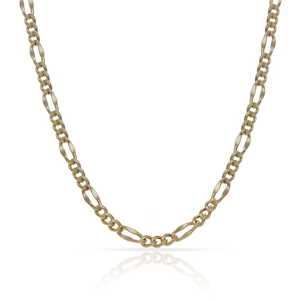 CADENA ORO 18KL HUECA 3x1 - 3MM - Longitud - Peso: 45cm-3.95 gr 