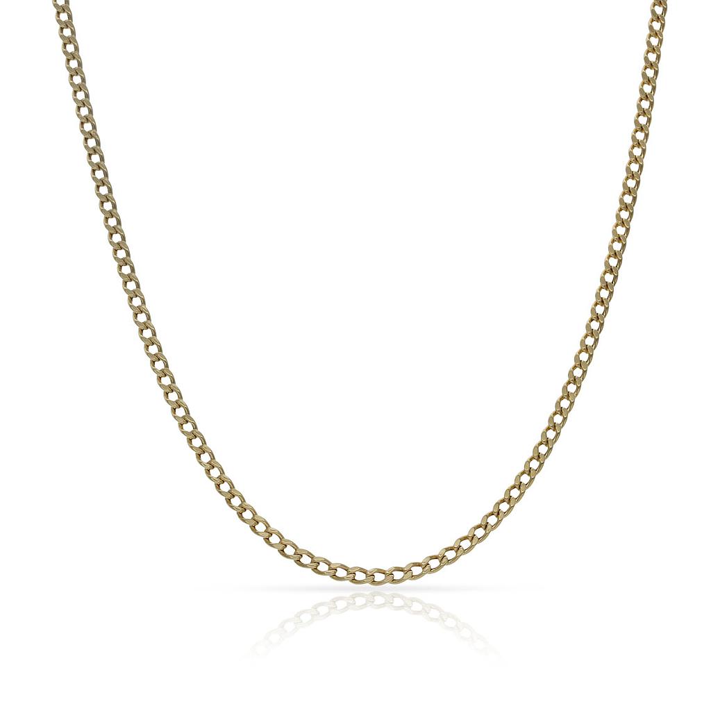 CADENA ORO 18KL HUECA BARBADA - 1.50MM - Longitud - Peso: 45cm-2.60 gr 