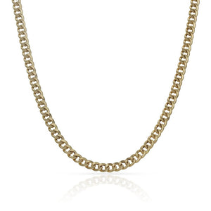 CADENA ORO 18KL HUECA BARBADA - 3MM - Longitud - Peso: 50cm-5.35 gr 