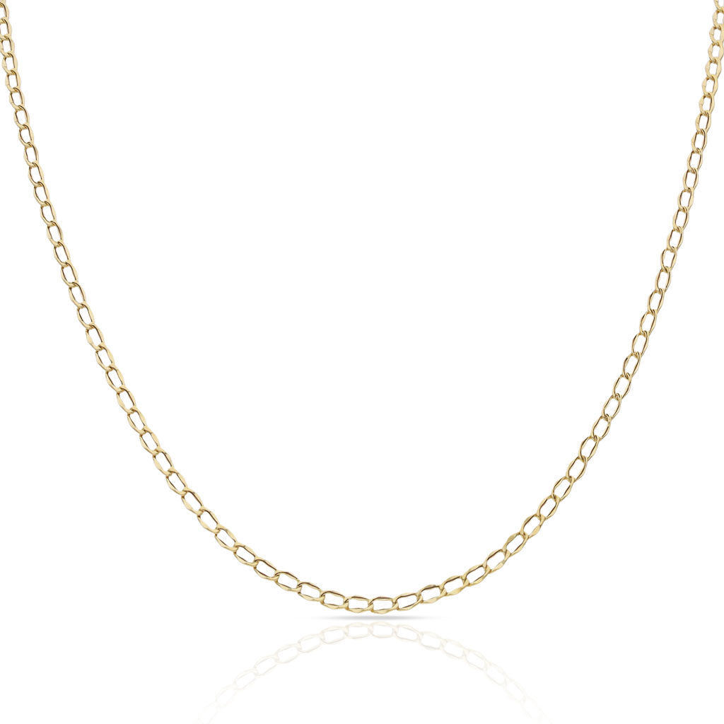 CADENA ORO 18KL HUECA BILBAO - 1MM - Longitud - Peso: 50cm-1.15 gr 