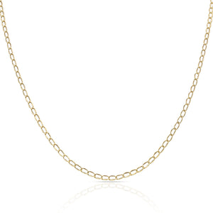 CADENA ORO 18KL HUECA BILBAO - 1MM - Longitud - Peso: 50cm-1.15 gr 