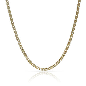 CADENA ORO 18KL HUECA DOBLE ESLABON - 2MM - Longitud - Peso: 50cm-3.15 gr 