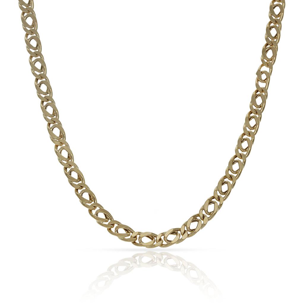 CADENA ORO 18KL HUECA DOBLE ESLABON - 3.50MM - Longitud - Peso: 40cm-6.40 gr 