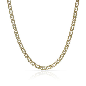 CADENA ORO 18KL HUECA ESLABON DOBLE 3MM - Longitud - Peso: 50cm-4.30 gr 