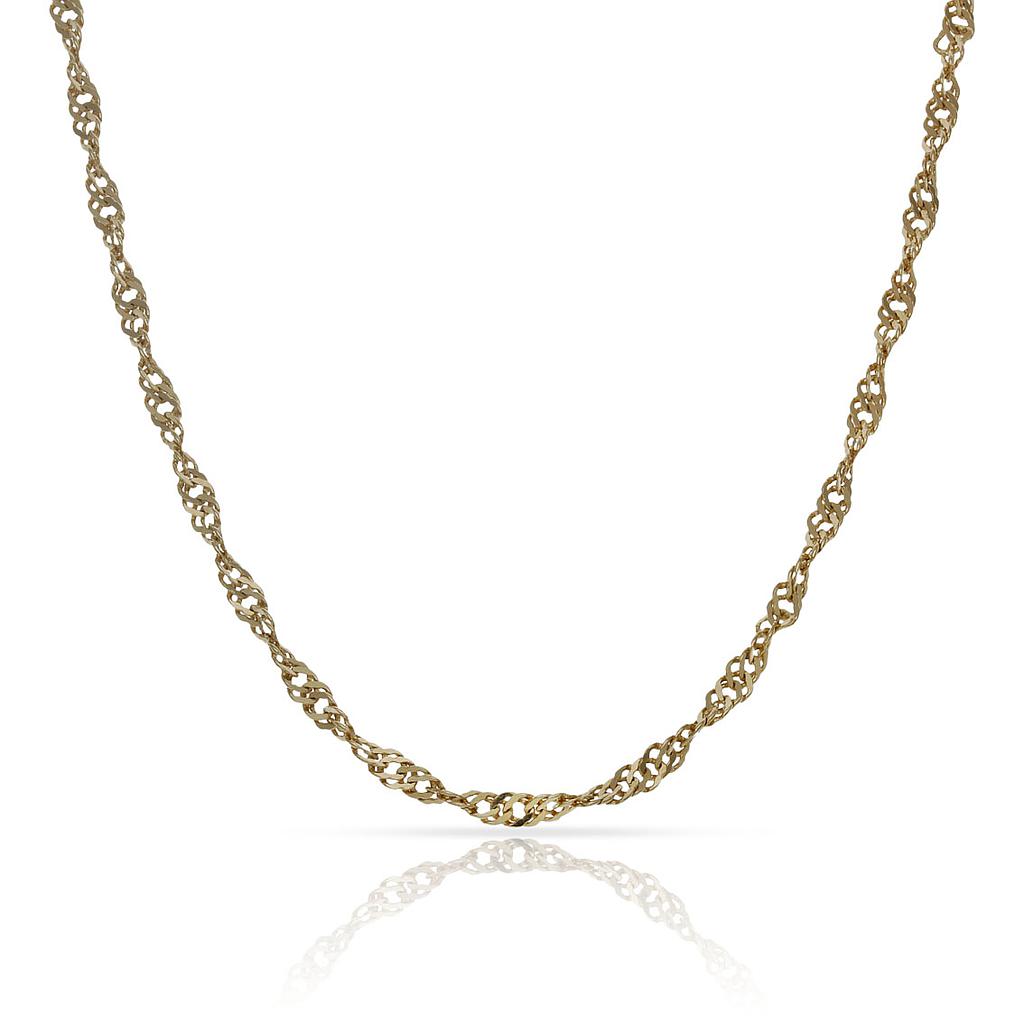 CADENA ORO 18KL SINGAPUR - 2.50MM - Longitud - Peso: 60cm-5.35 gr 