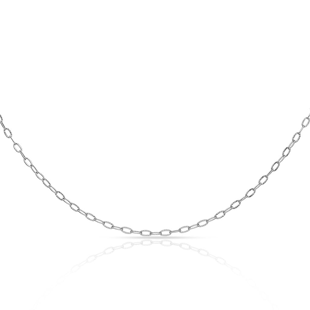 CADENA ORO BLANCO 18KL - 1.20MM - Longitud - Peso: 45cm-1.05 gr 