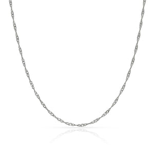 CADENA ORO BLANCO 18KL SINGAPUR - 1.50MM - Longitud - Peso: 40cm-1.45 gr 
