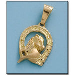 COLGANTE ORO 18KL CABALLO + HERRADURA - 18x24MM - Peso: 3.65 gr 