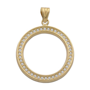 COLGANTE ORO 18KL CERCO CIRCONITAS - 20MM