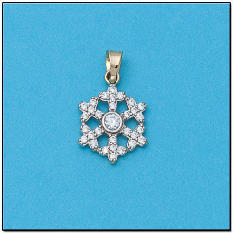 COLGANTE ORO 18KL COPO NIEVE