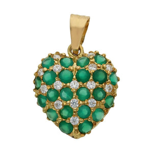 COLGANTE ORO 18KL CORAZON CIRCONITAS