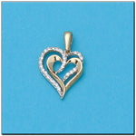 COLGANTE ORO 18KL CORAZON CIRCONITAS