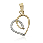 COLGANTE ORO 18KL CORAZON CIRCONITAS