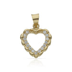 COLGANTE ORO 18KL CORAZON CIRCONITAS