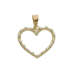 COLGANTE ORO 18KL CORAZON CIRCONITAS - 14x14MM