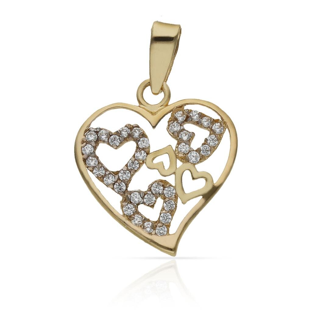 COLGANTE ORO 18KL CORAZONES