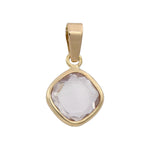COLGANTE ORO 18KL CUADRADO CIRCONITA