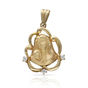 COLGANTE ORO 18KL DE LA MADRE - 22x28MM - Peso: 5.95 gr 