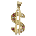 COLGANTE  ORO 18KL DOLAR - 20x38MM - Peso: 9.85 gr 