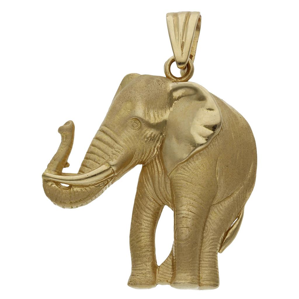 COLGANTE ORO 18KL ELEFANTE - 29x33MM - Peso: 10.30 gr 