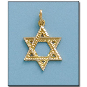 COLGANTE ORO 18KL ESTRELLA DE DAVID - 17X22MM - Peso: 1.35 gr 