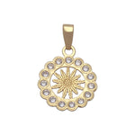 COLGANTE ORO 18KL FLOR EGUZKILORE - 12MM