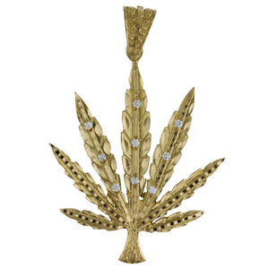 COLGANTE ORO 18KL HOJA MARIHUANA - Peso: 12.05 gr 