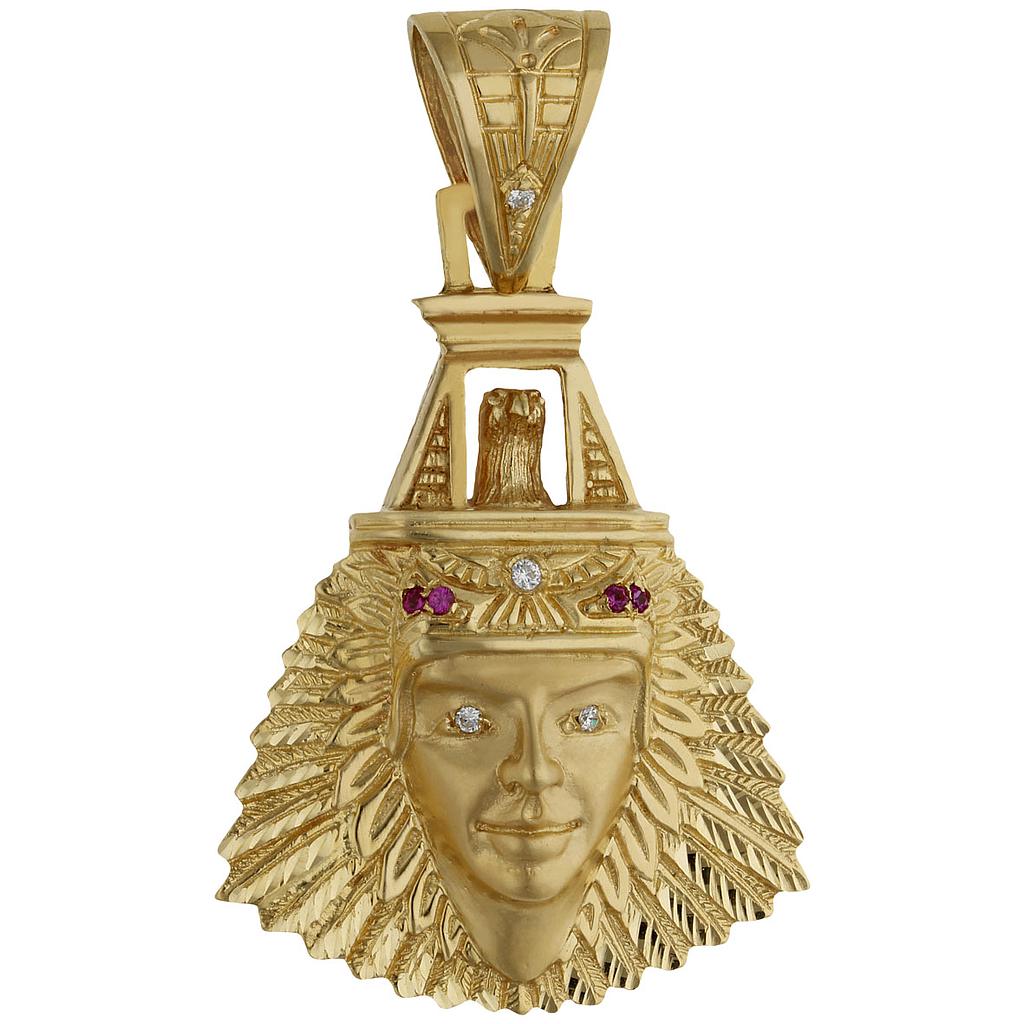 COLGANTE ORO 18KL INDIO - 34X46MM - Peso: 24.90 gr 