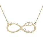 COLGANTE ORO 18KL INFINITO + CORAZONES