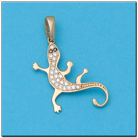 COLGANTE ORO 18KL LAGARTO CIRCONITAS